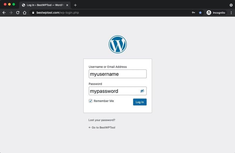 Login to WordPress dashboard with your username/email and password