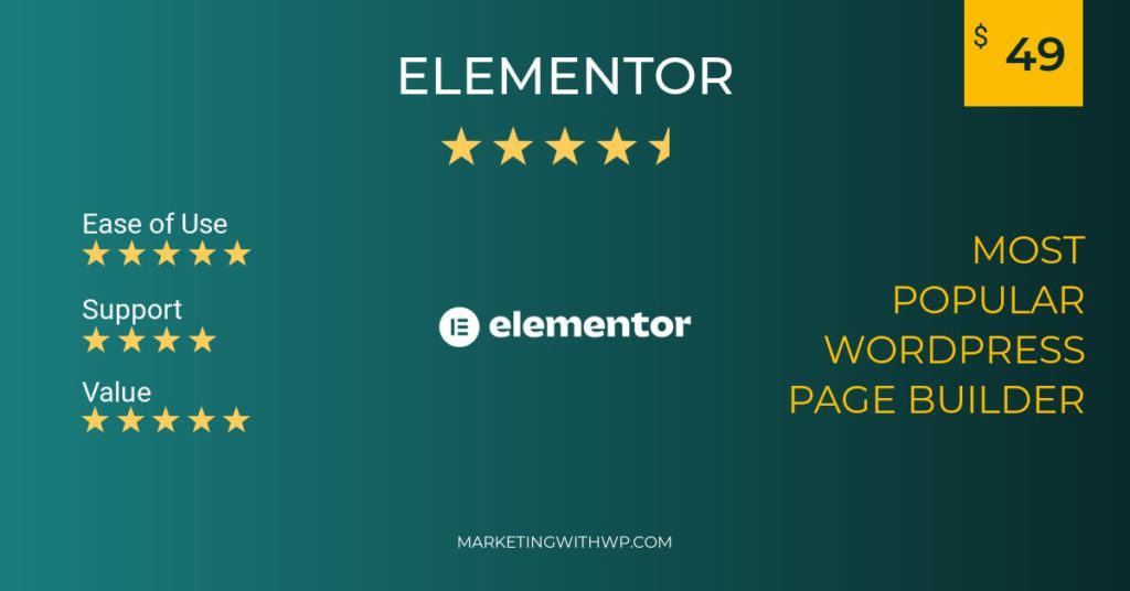 elementor wordpress page builder plugin review summary