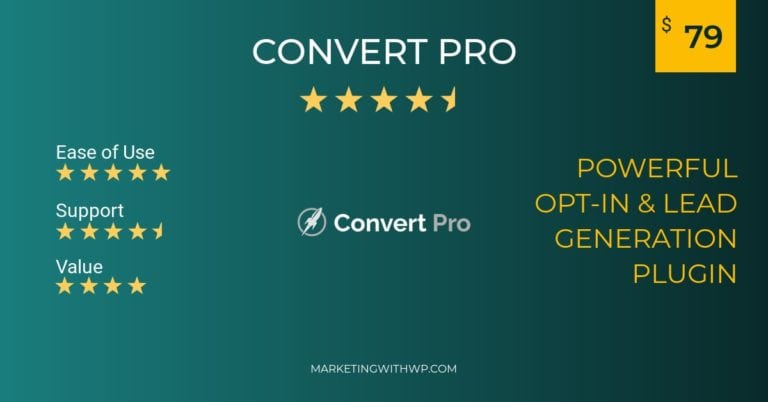 convert pro wordpress opt in lead gen plugin pricing review summary