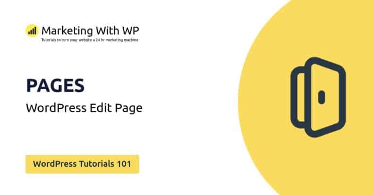 edit page wordpress tutorials 101