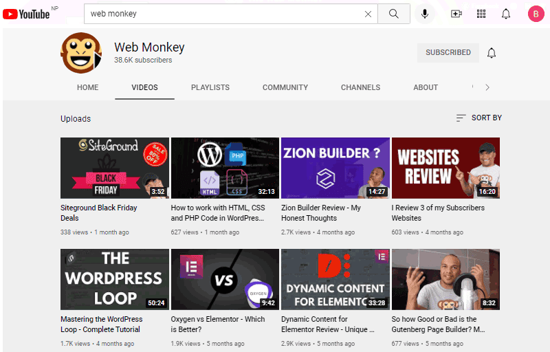 best wordpress youtube tutorials channel web monkey