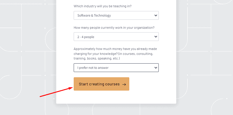 thinkific review thinkific onboarding submit the answers