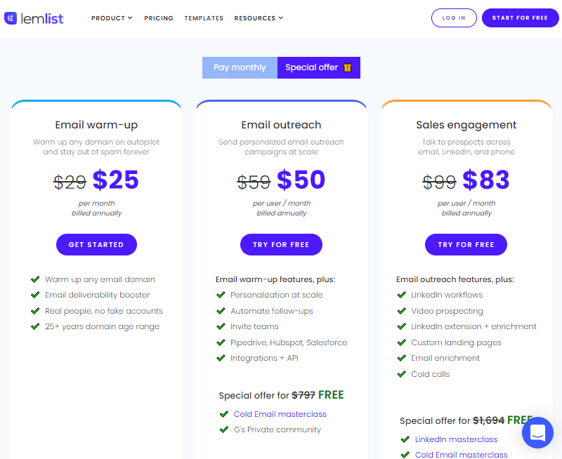 lemlist review pricing and plans