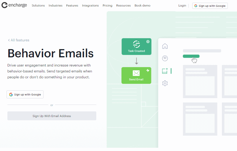 encharge review behavioral emails