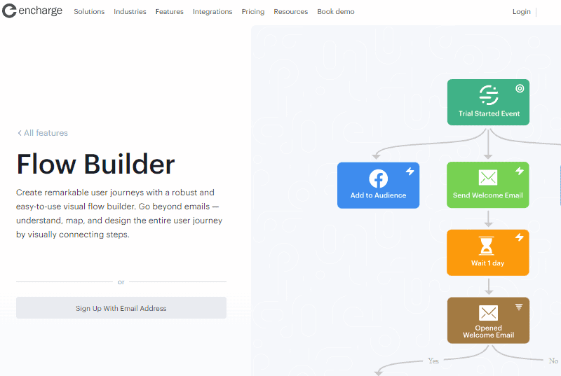 encharge review flow builder