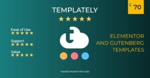 templately elementor and gutenberg templates plugin review summary