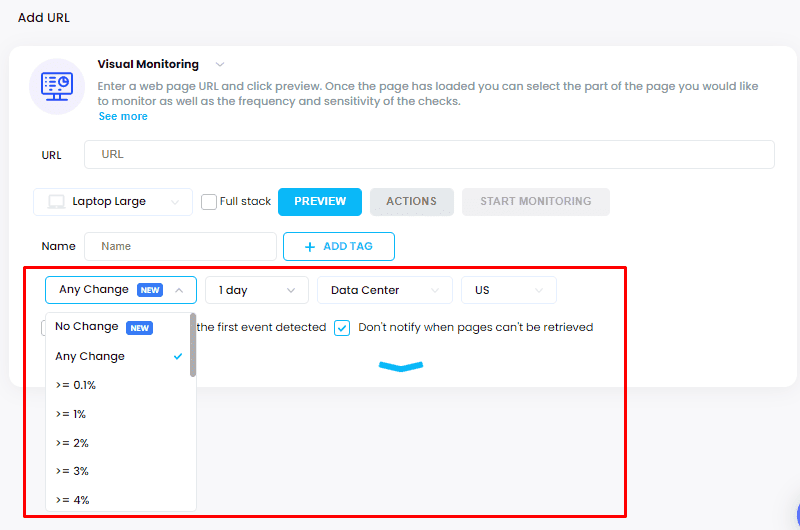 hexowatch review set frequency and preferences of monitoring automation