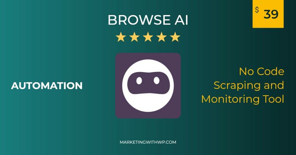 browse ai no code web scraping and monitoring tool pricing review summary alternative