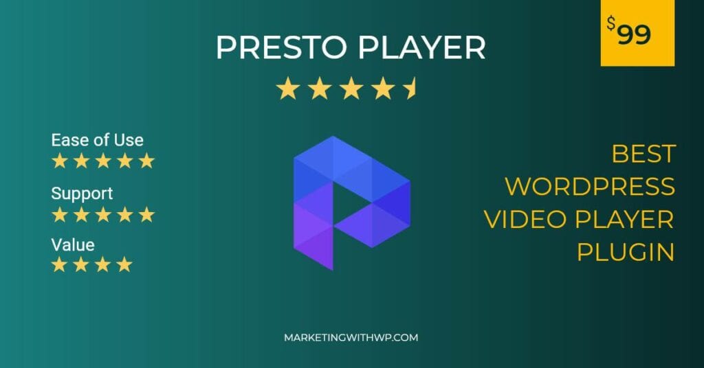 presto player best wordpress video player plugin price review summary alternative
